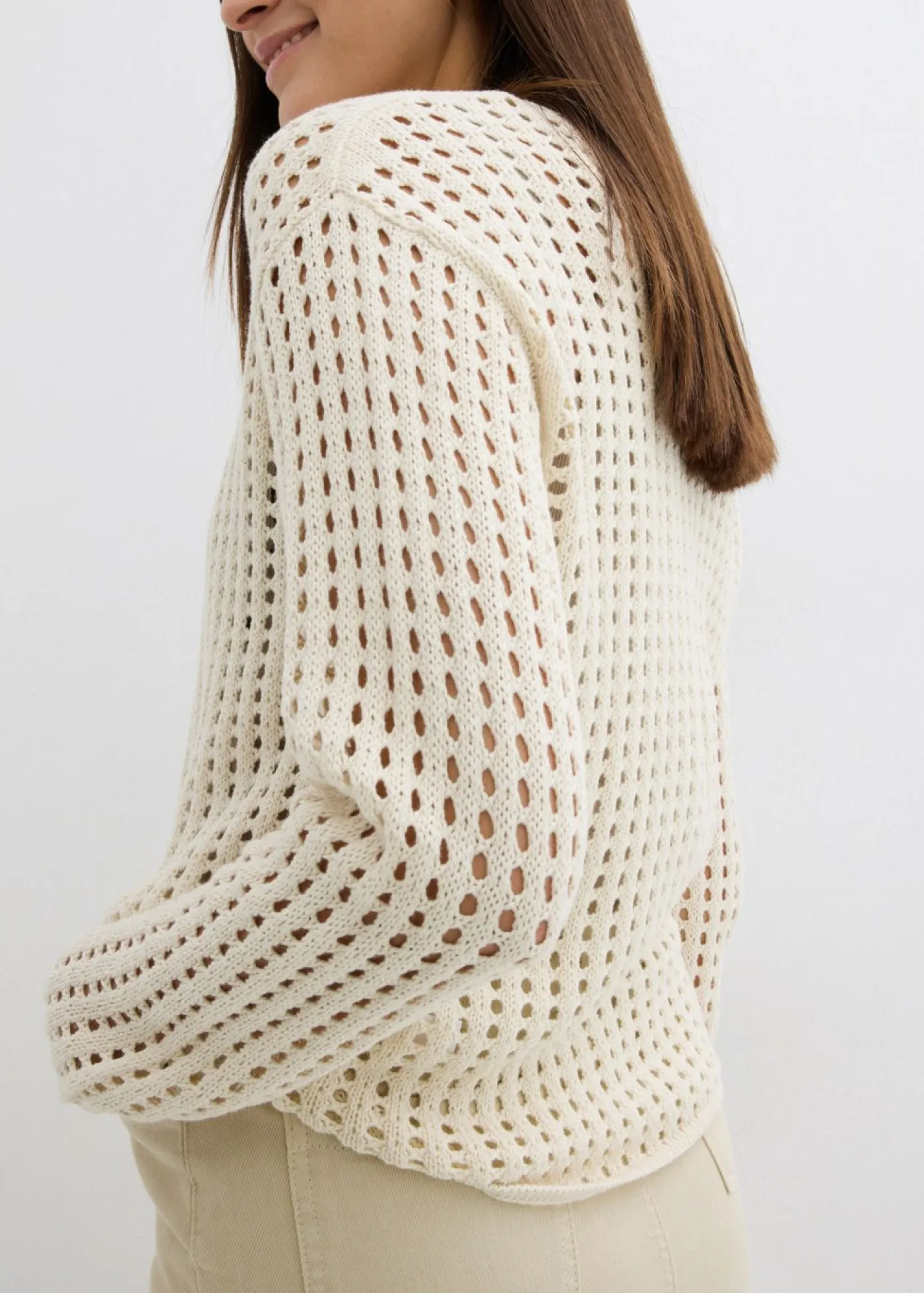 bonprix bonprix Jerséis|Ropa De Punto>Jersey de punto ajour Crudo