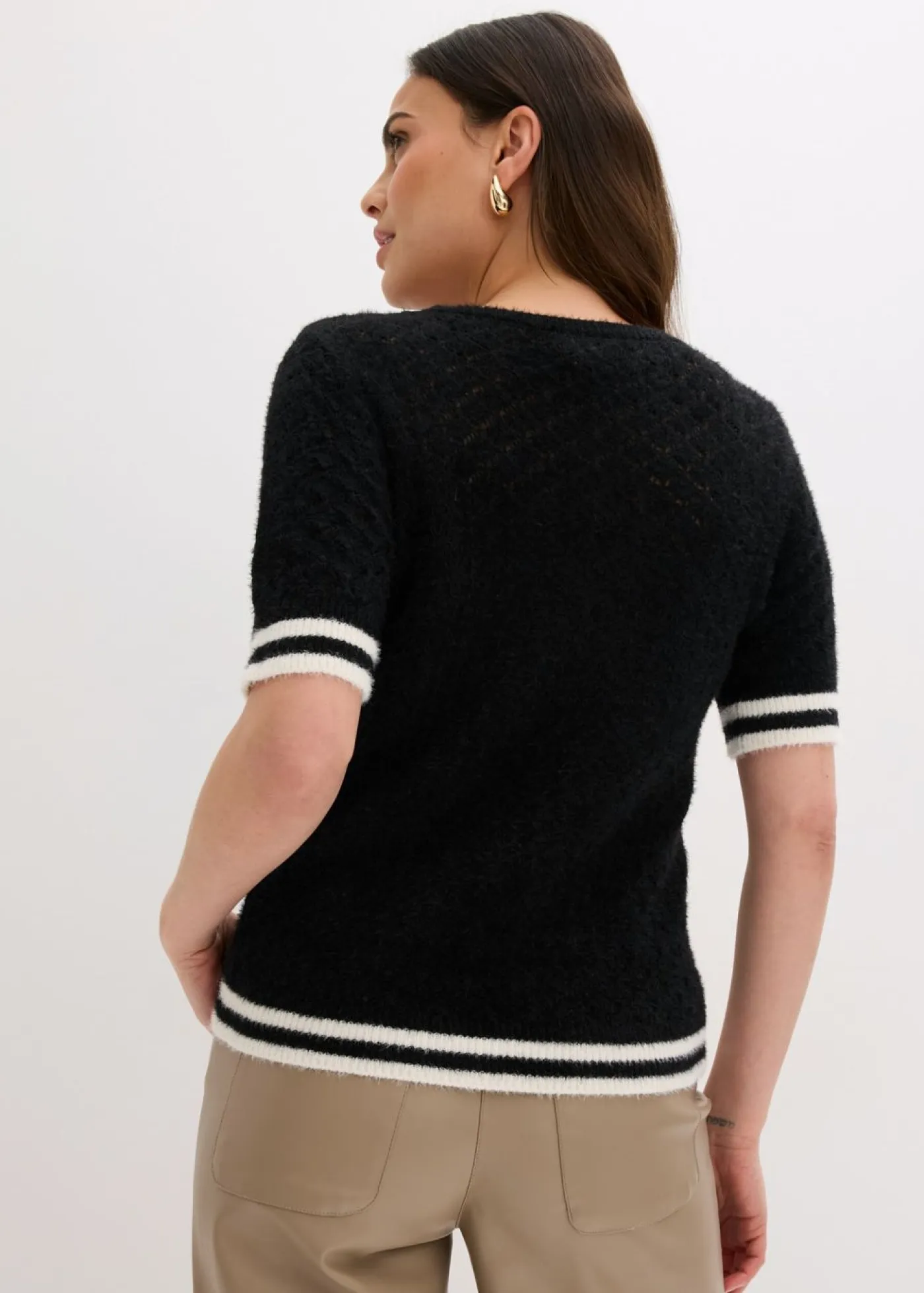 Mujer bonprix bonprix Jersey de punto ajour con hilo suave