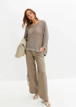 Mujer bonprix bonprix Jersey de punto ajour de mezcla de viscosa