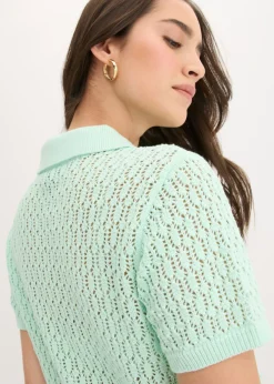 Mujer bonprix bonprix Jersey de punto ajour de algodón puro