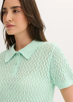 Mujer bonprix bonprix Jersey de punto ajour de algodón puro