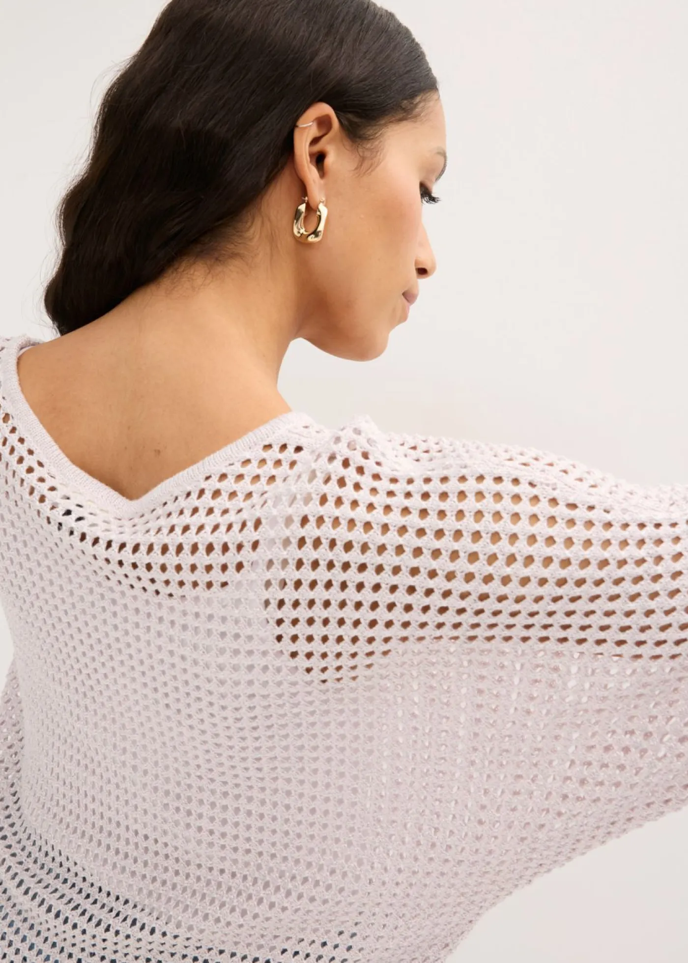 Mujer bonprix bonprix Jersey de punto ajour de mezcla de viscosa