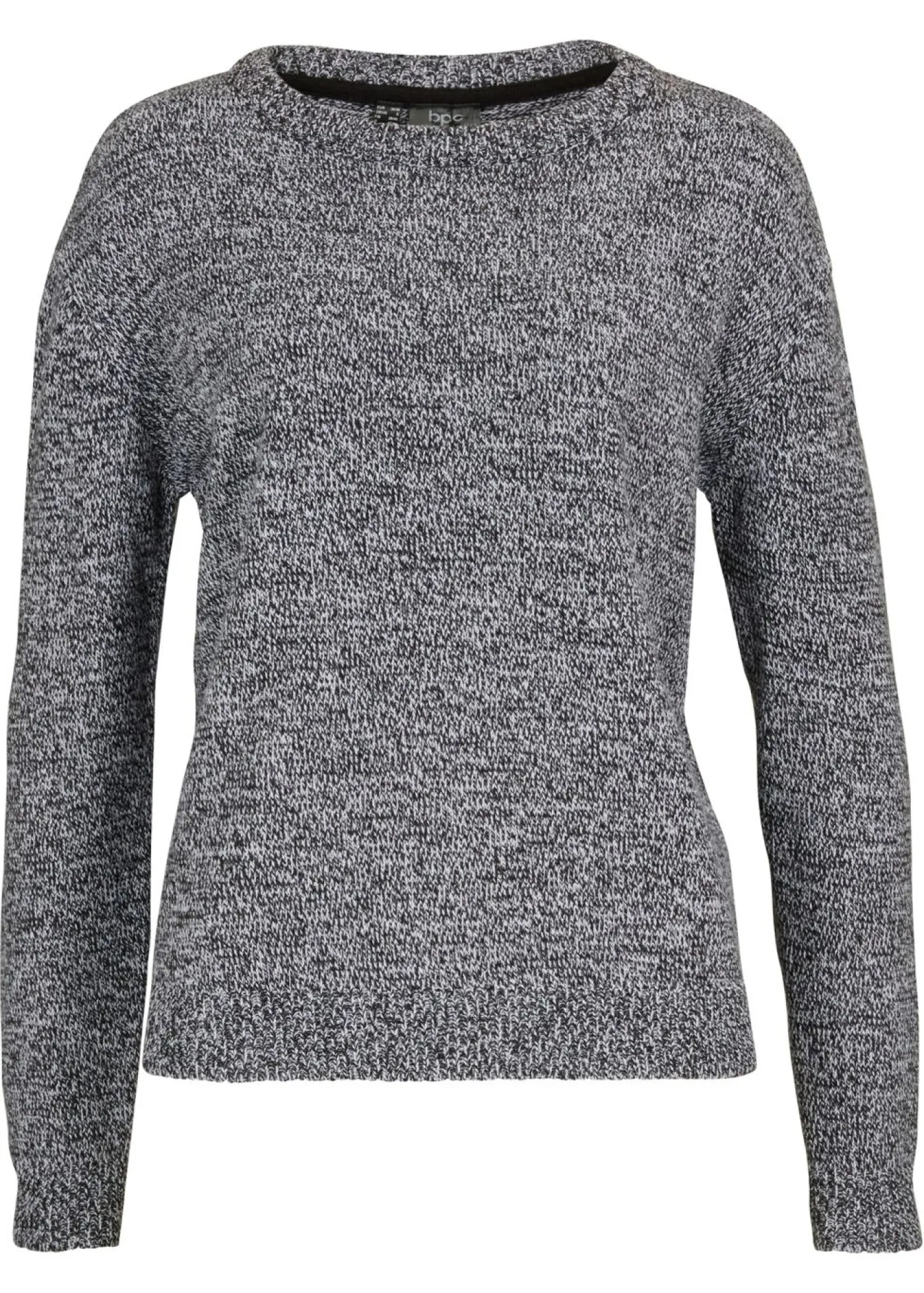 Mujer bonprix bonprix Jersey de punto con cuello redondo jaspeado