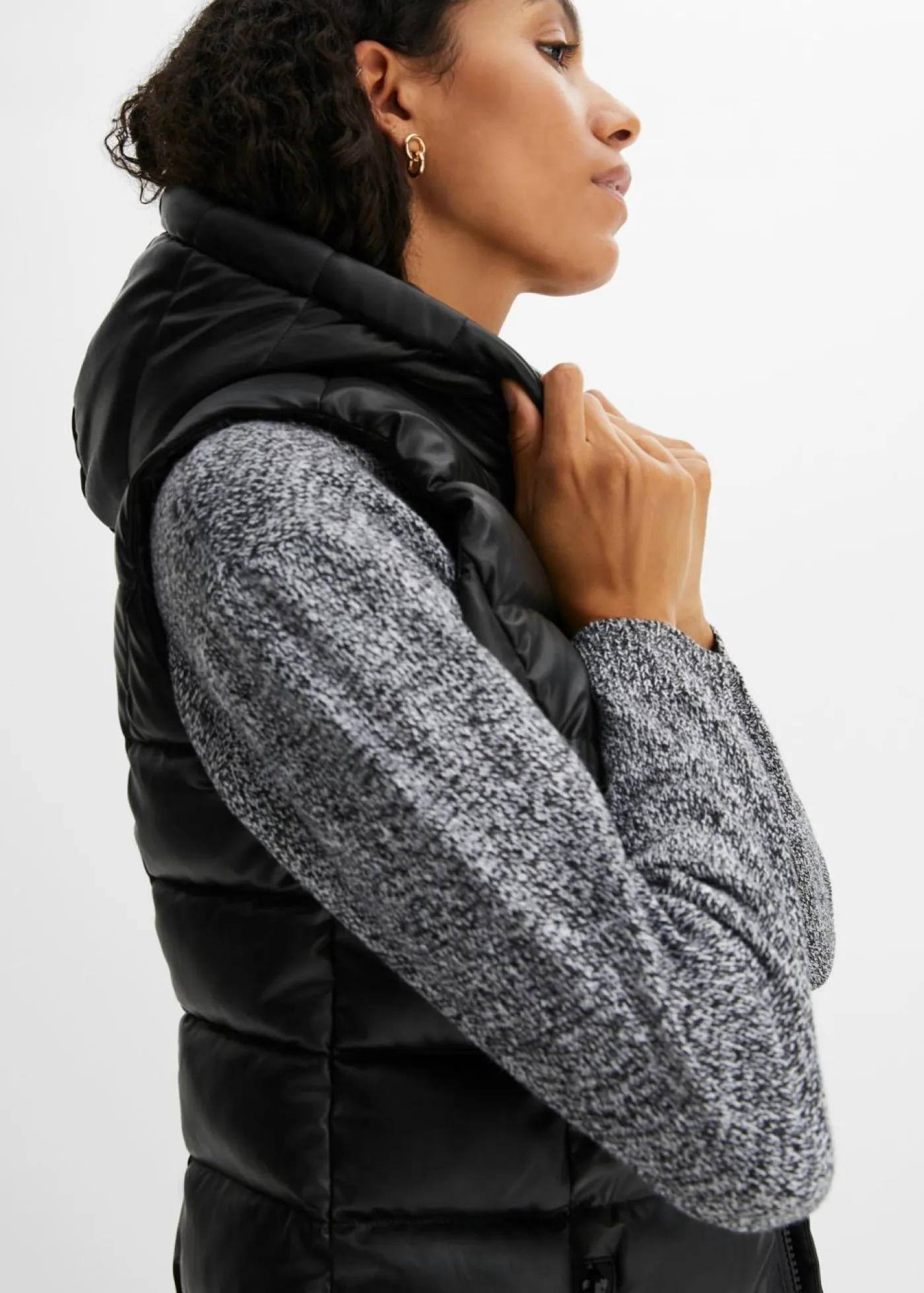 Mujer bonprix bonprix Jersey de punto con cuello redondo jaspeado