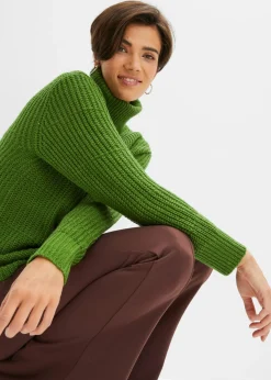 Mujer bonprix bonprix Jersey de punto con cuello vuelto