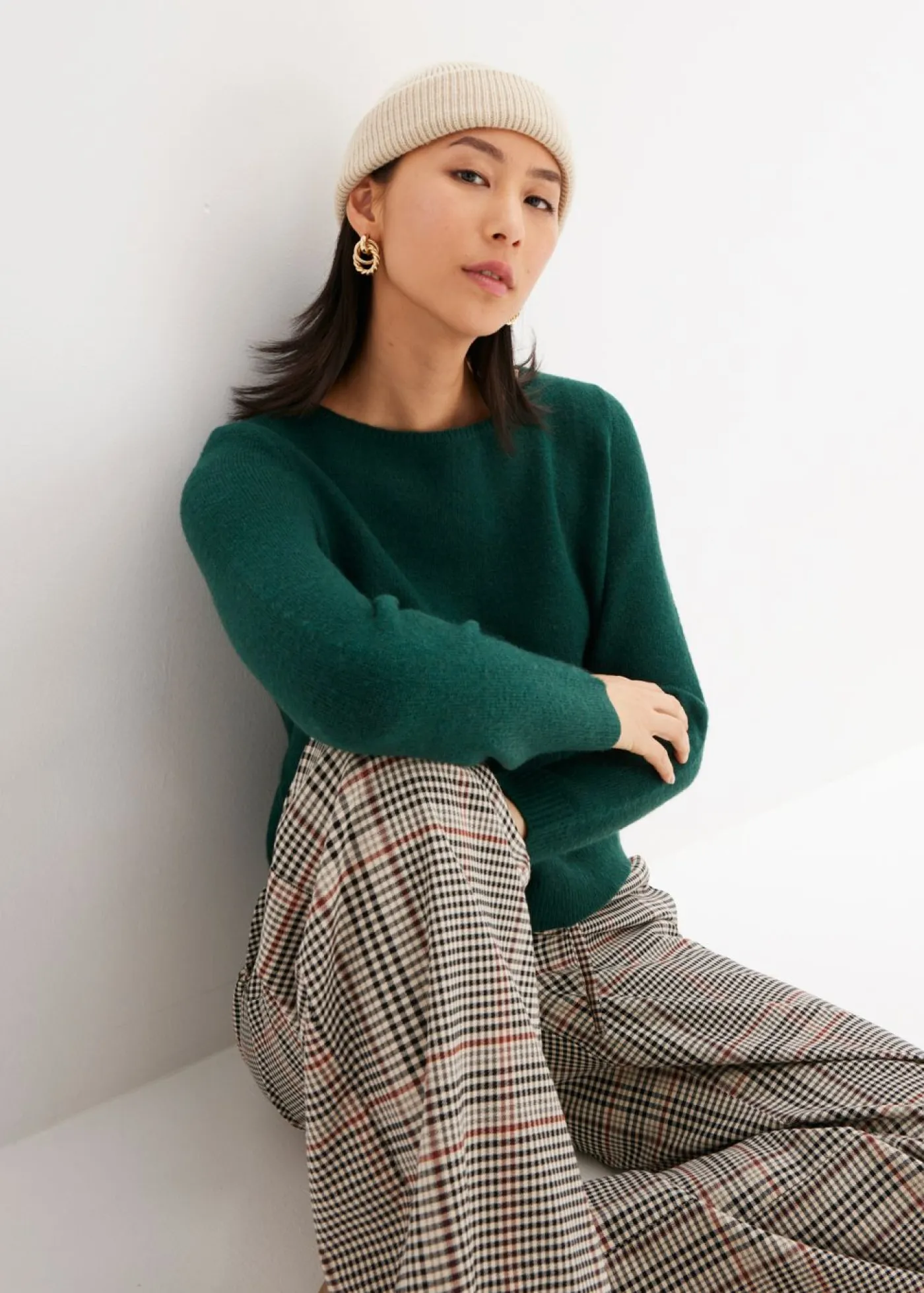 bonprix bonprix Jerséis|Ropa De Punto>Jersey de punto con escote barco Verde bosque