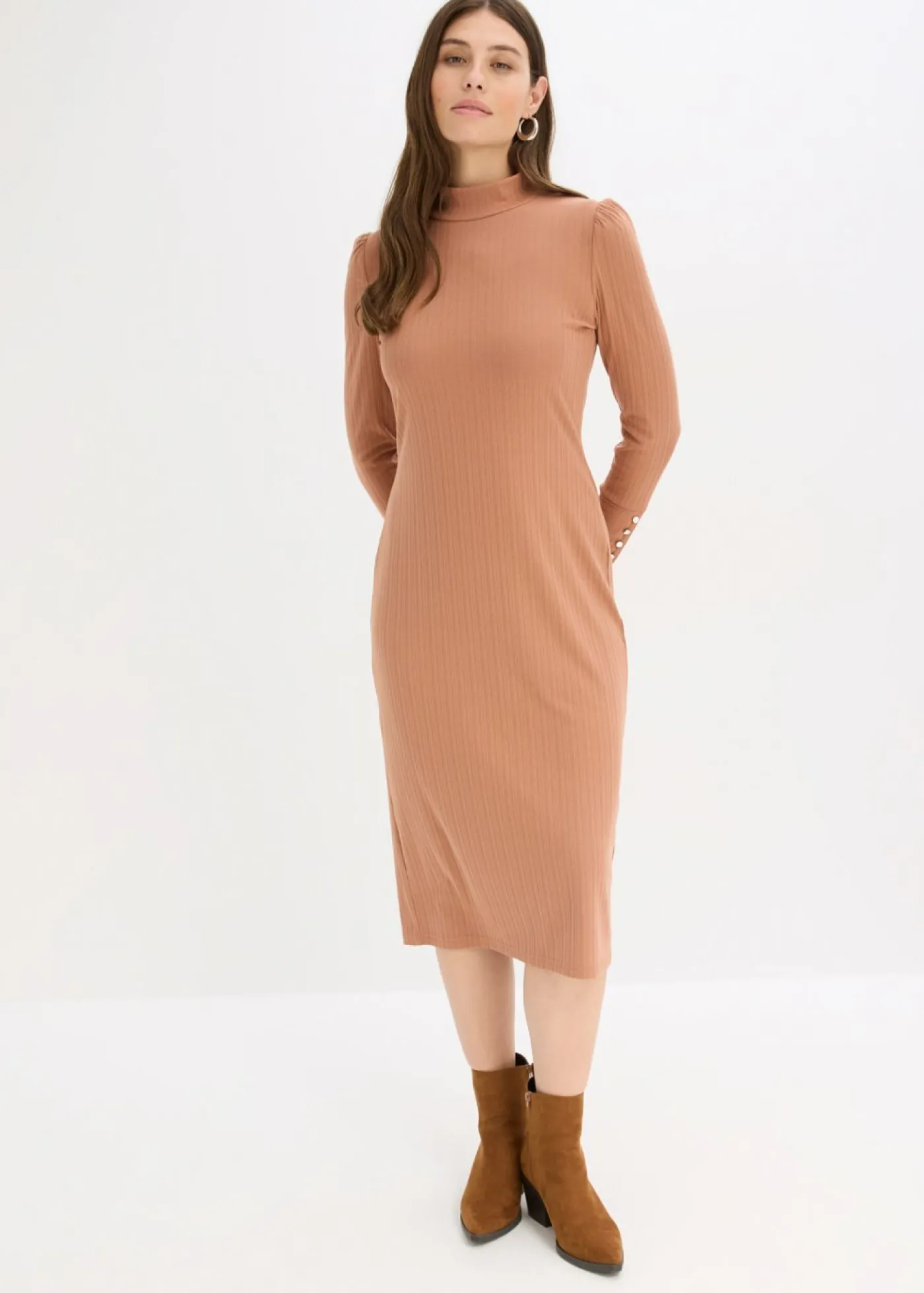 Mujer bonprix bonprix Jersey de punto de canalé de mezcla de viscosa