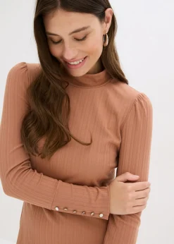 Mujer bonprix bonprix Jersey de punto de canalé de mezcla de viscosa