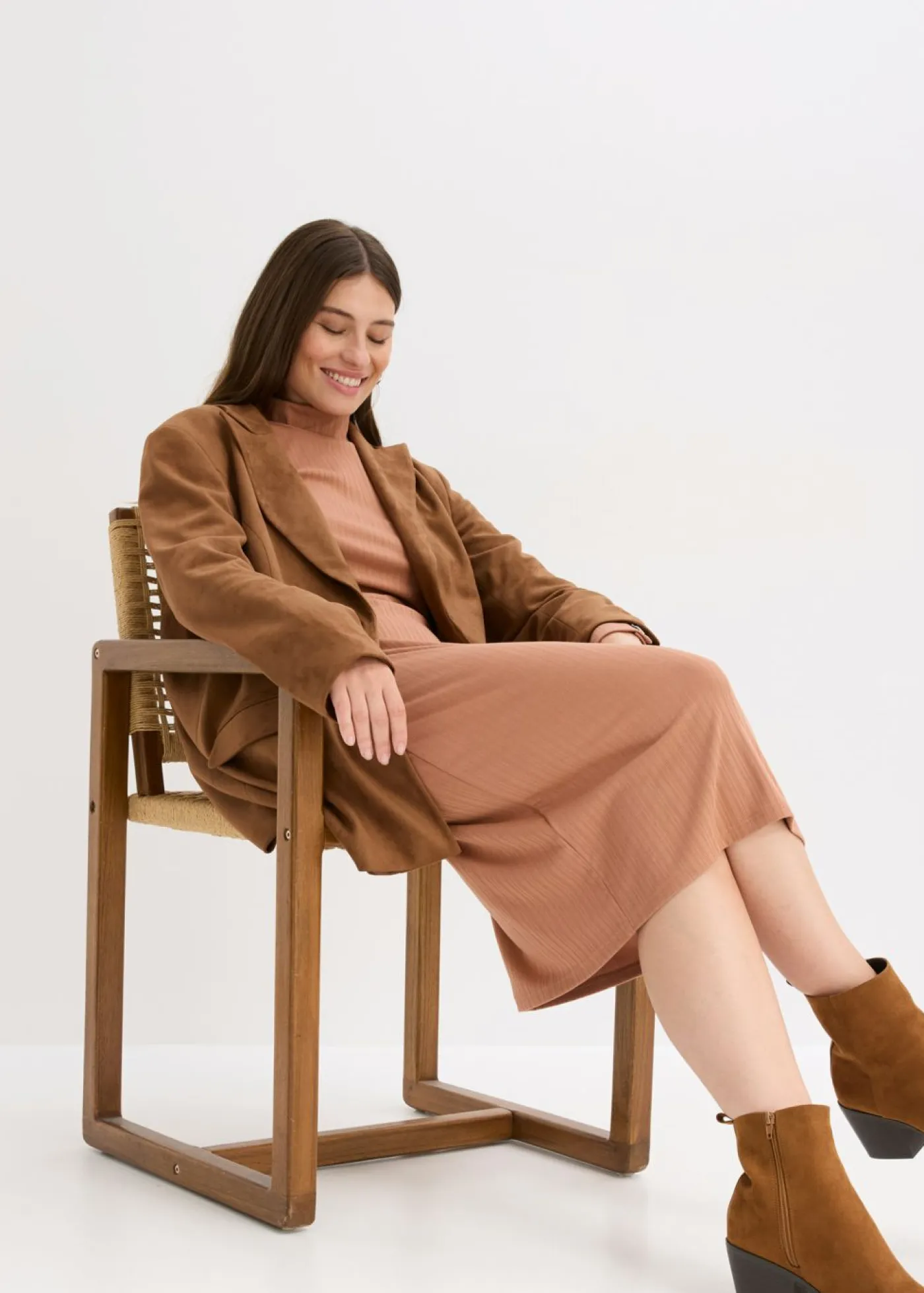 Mujer bonprix bonprix Jersey de punto de canalé de mezcla de viscosa