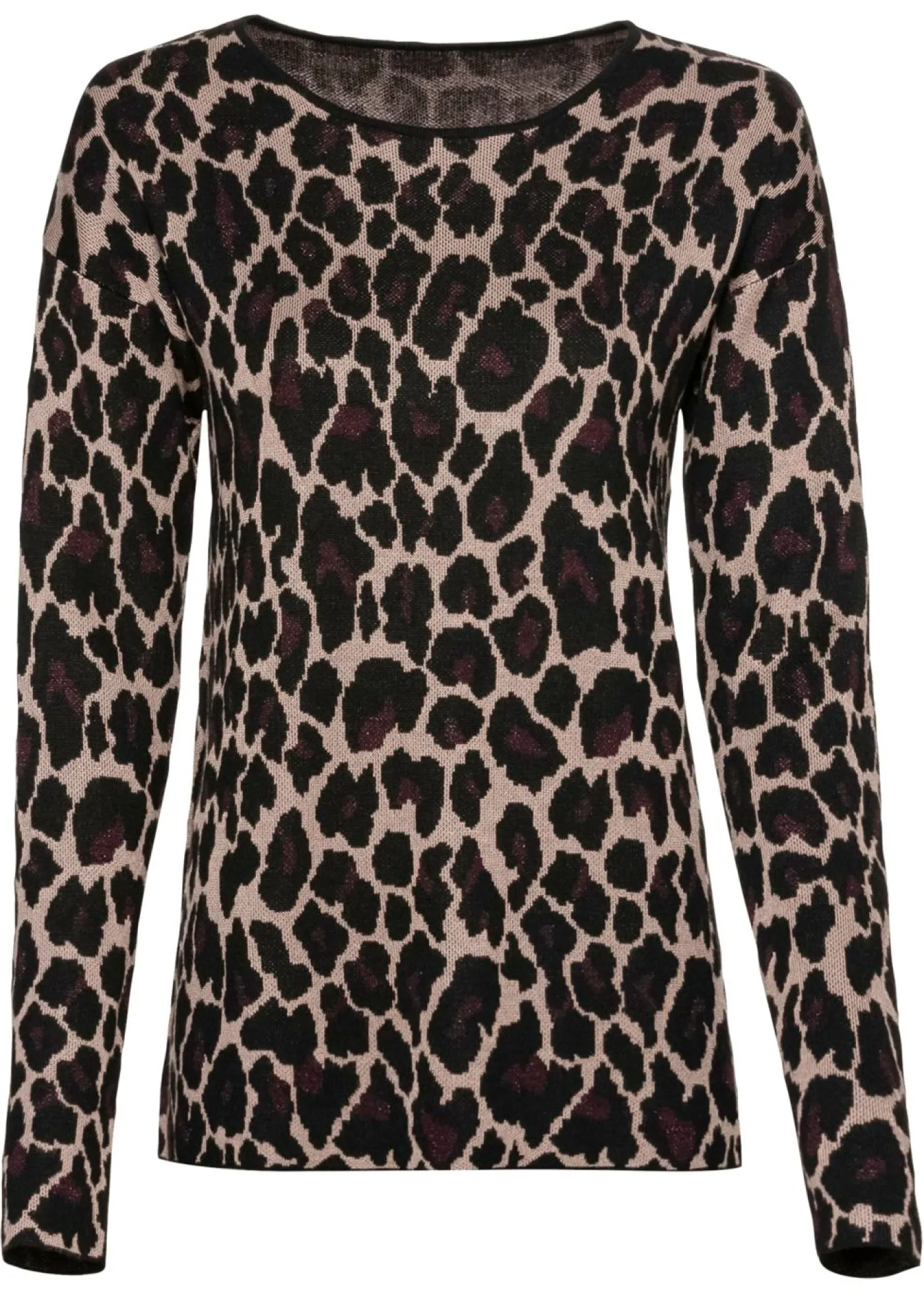 bonprix bonprix Jerséis|Ropa De Punto>Jersey de punto fino estampado leo beige