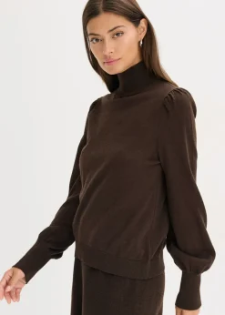 bonprix bonprix Jerséis|Ropa De Punto>Jersey de punto fino marrón oscuro moteado