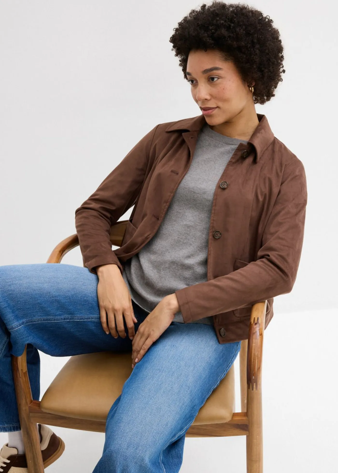 bonprix bonprix Básicos|Jerséis>Jersey de punto fino gris jaspeado moteado