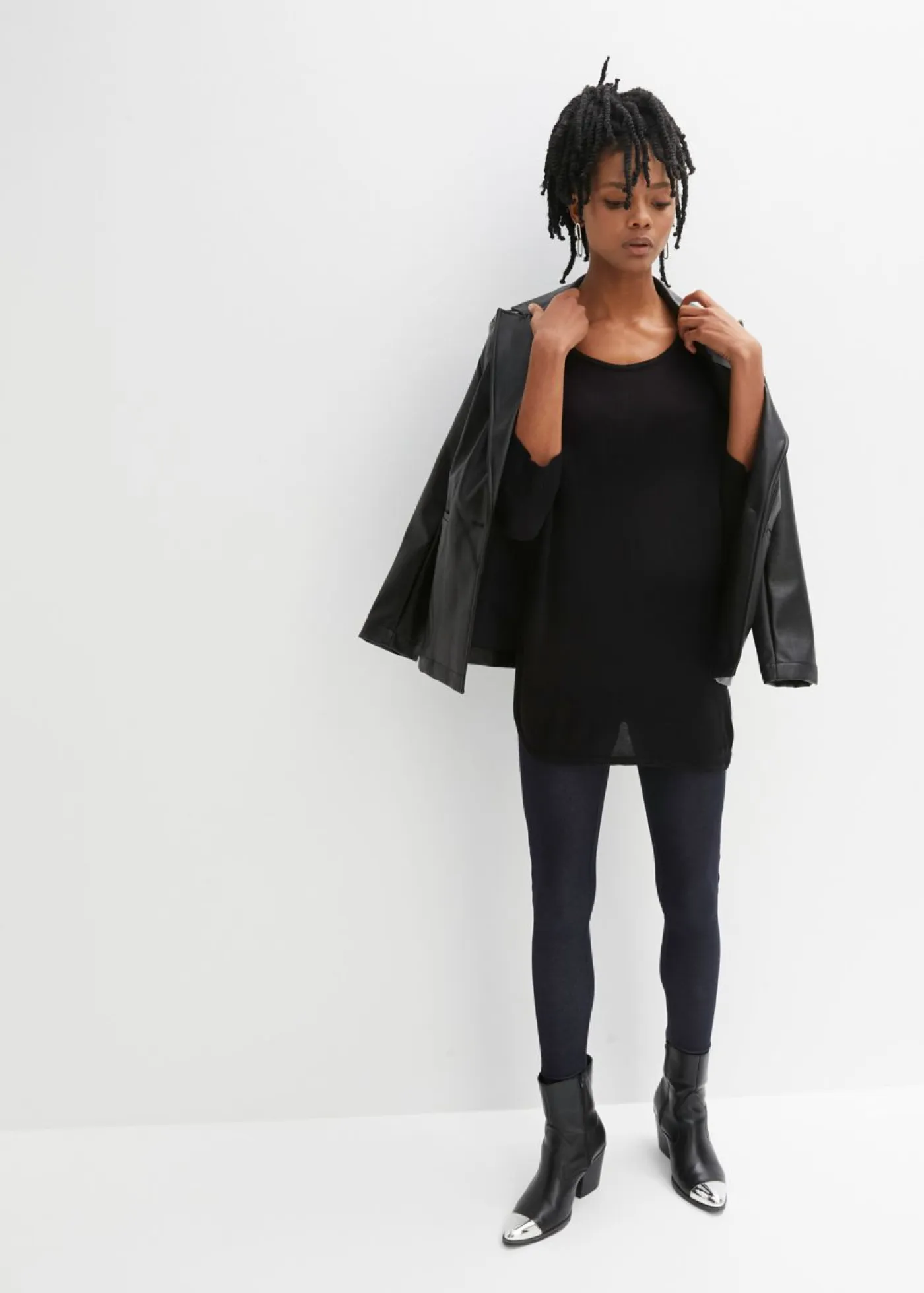 Mujer bonprix bonprix Jersey de punto fino con mangas 3/4