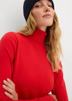 Mujer bonprix bonprix Jersey de punto fino con cuello alto