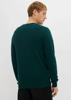 Hombre bonprix bonprix Jersey de punto fino con lana merina de calidad