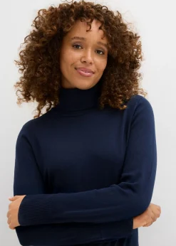 Mujer bonprix bonprix Jersey de punto fino con cuello alto