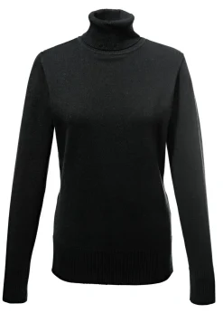 bonprix bonprix Básicos|Jerséis>Jersey de punto fino con cuello alto Negro