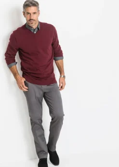 Hombre bonprix bonprix Jersey de punto fino de mezcla de algodón suave