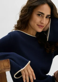 Mujer bonprix bonprix Jersey de punto fino de mezcla de algodón