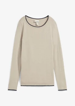 Mujer bonprix bonprix Jersey de punto fino de mezcla de algodón