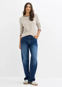 Mujer bonprix bonprix Jersey de punto fino de mezcla de algodón