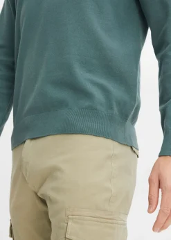 Hombre bonprix bonprix Jersey de punto fino de mezcla de algodón suave