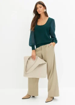 Mujer bonprix bonprix Jersey de punto fino de mezcla de viscosa suave