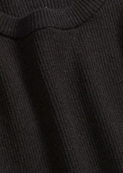 bonprix bonprix Jerséis|Ropa De Punto>Jersey de punto fino de mezcla de viscosa suave Negro