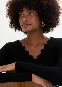 Mujer bonprix bonprix Jersey de punto fino de una suave mezcla de viscosa