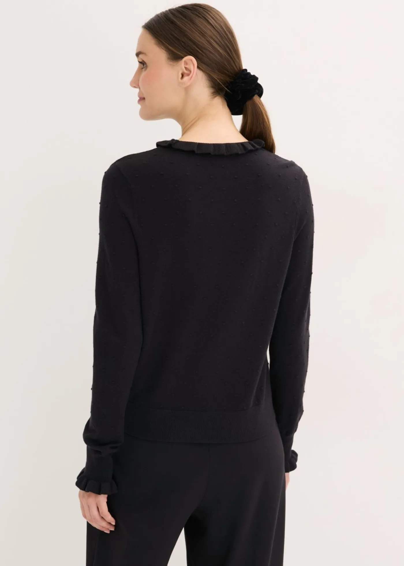bonprix bonprix Jerséis|Ropa De Punto>Jersey de punto fino en mezcla de viscosa Negro