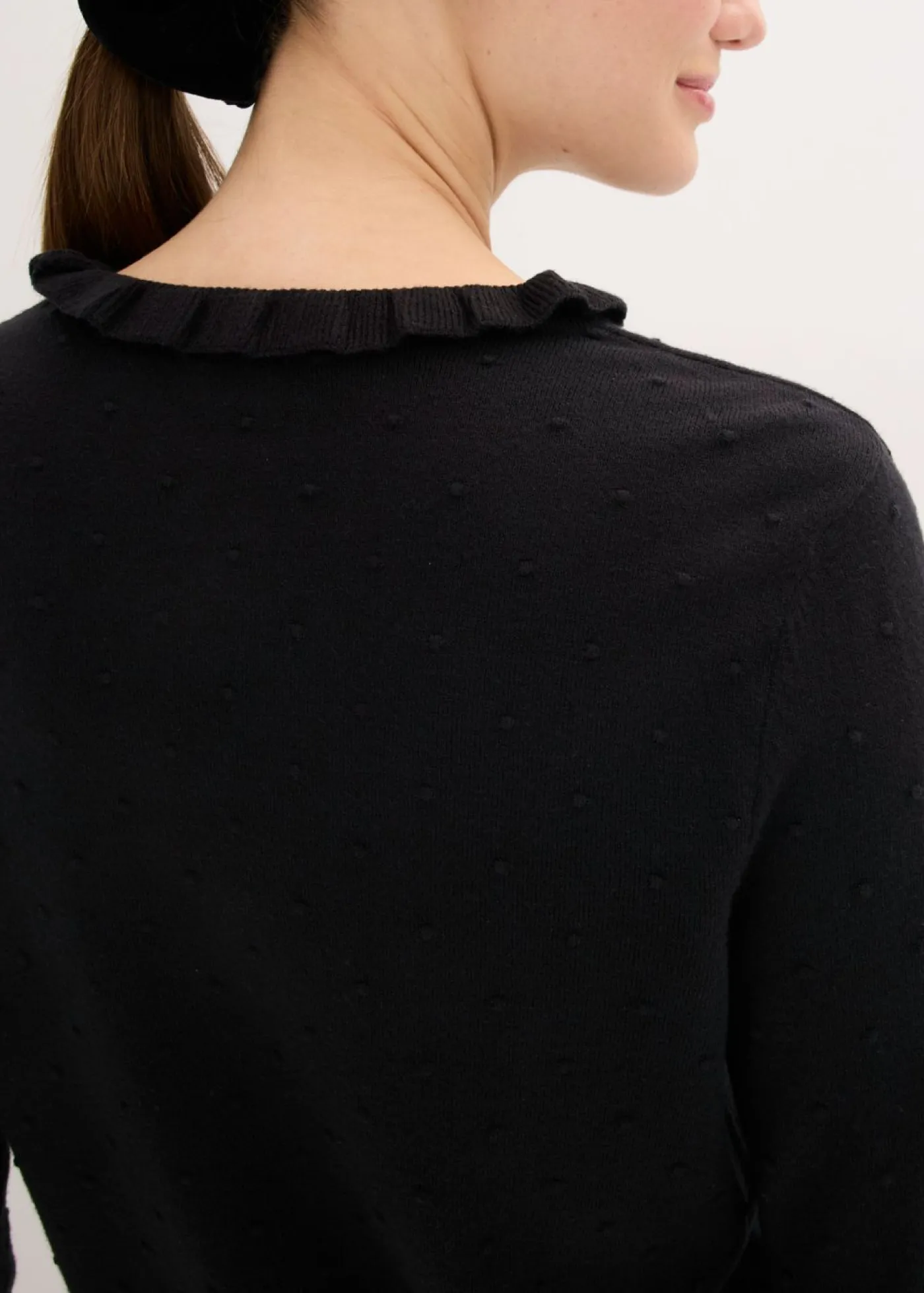 bonprix bonprix Jerséis|Ropa De Punto>Jersey de punto fino en mezcla de viscosa Negro