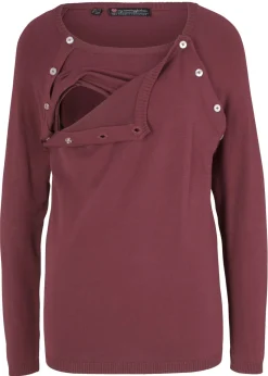 Mujer bonprix bonprix Jersey de punto fino para premamá y lactancia 2 en 1