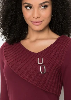 Mujer bonprix bonprix Jersey de punto fino y mezcla de algodón