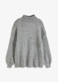 bonprix bonprix Jerséis|Ropa De Punto>Jersey de punto grueso Gris jaspeado