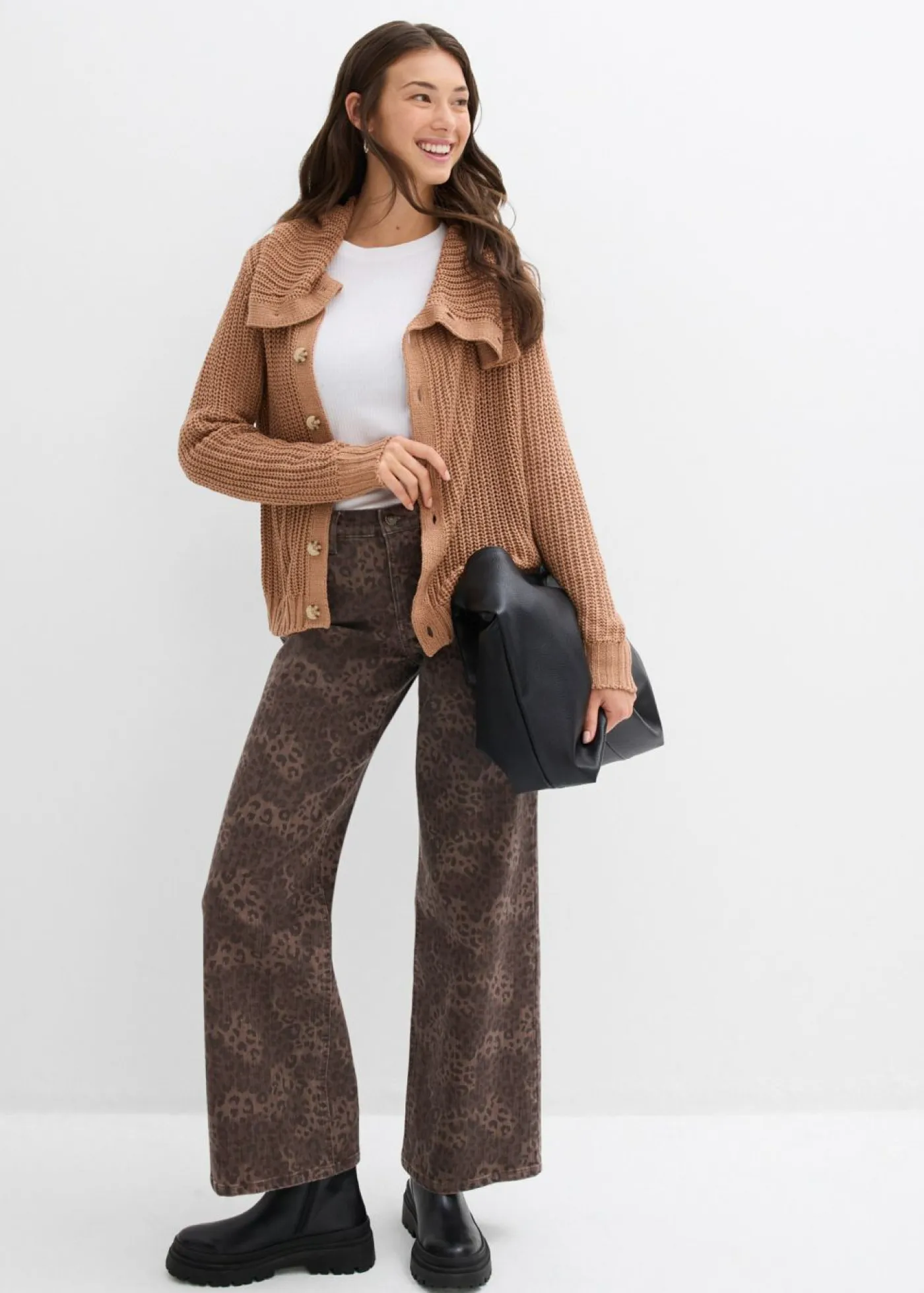 bonprix bonprix Jerséis|Ropa De Punto>Jersey de punto grueso sorbete de chocolate