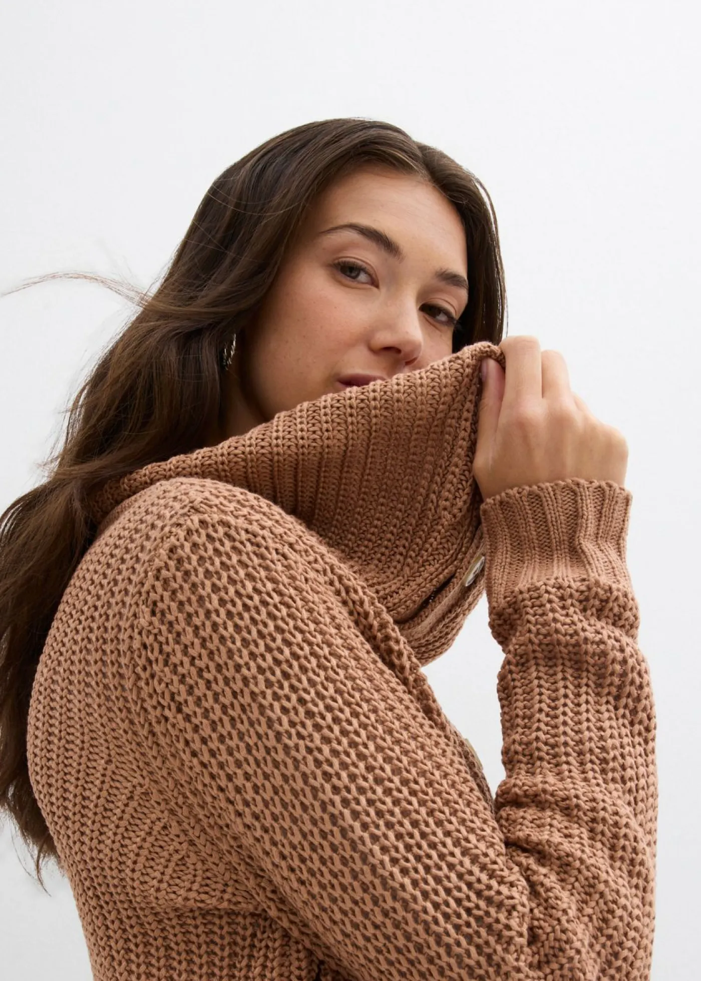 bonprix bonprix Jerséis|Ropa De Punto>Jersey de punto grueso sorbete de chocolate