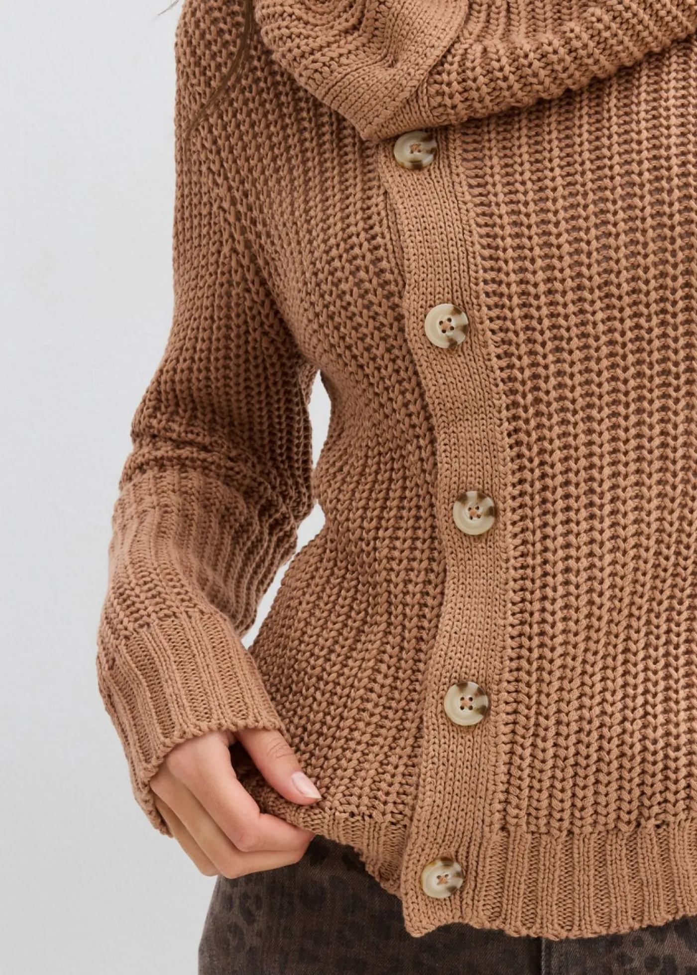 bonprix bonprix Jerséis|Ropa De Punto>Jersey de punto grueso sorbete de chocolate