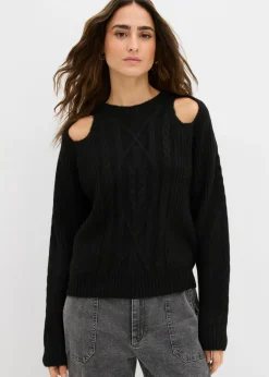 Mujer bonprix bonprix Jersey de punto grueso con patrón trenzado