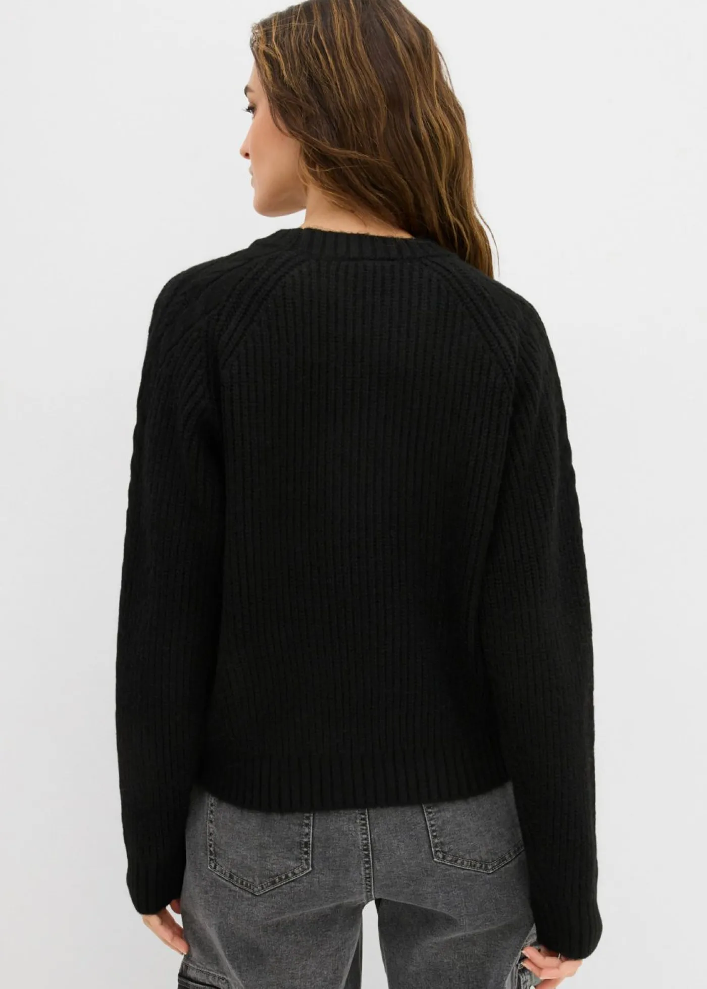 Mujer bonprix bonprix Jersey de punto grueso con patrón trenzado