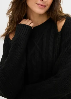 Mujer bonprix bonprix Jersey de punto grueso con patrón trenzado