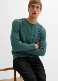 Hombre bonprix bonprix Jersey de punto grueso con patrón trenzado