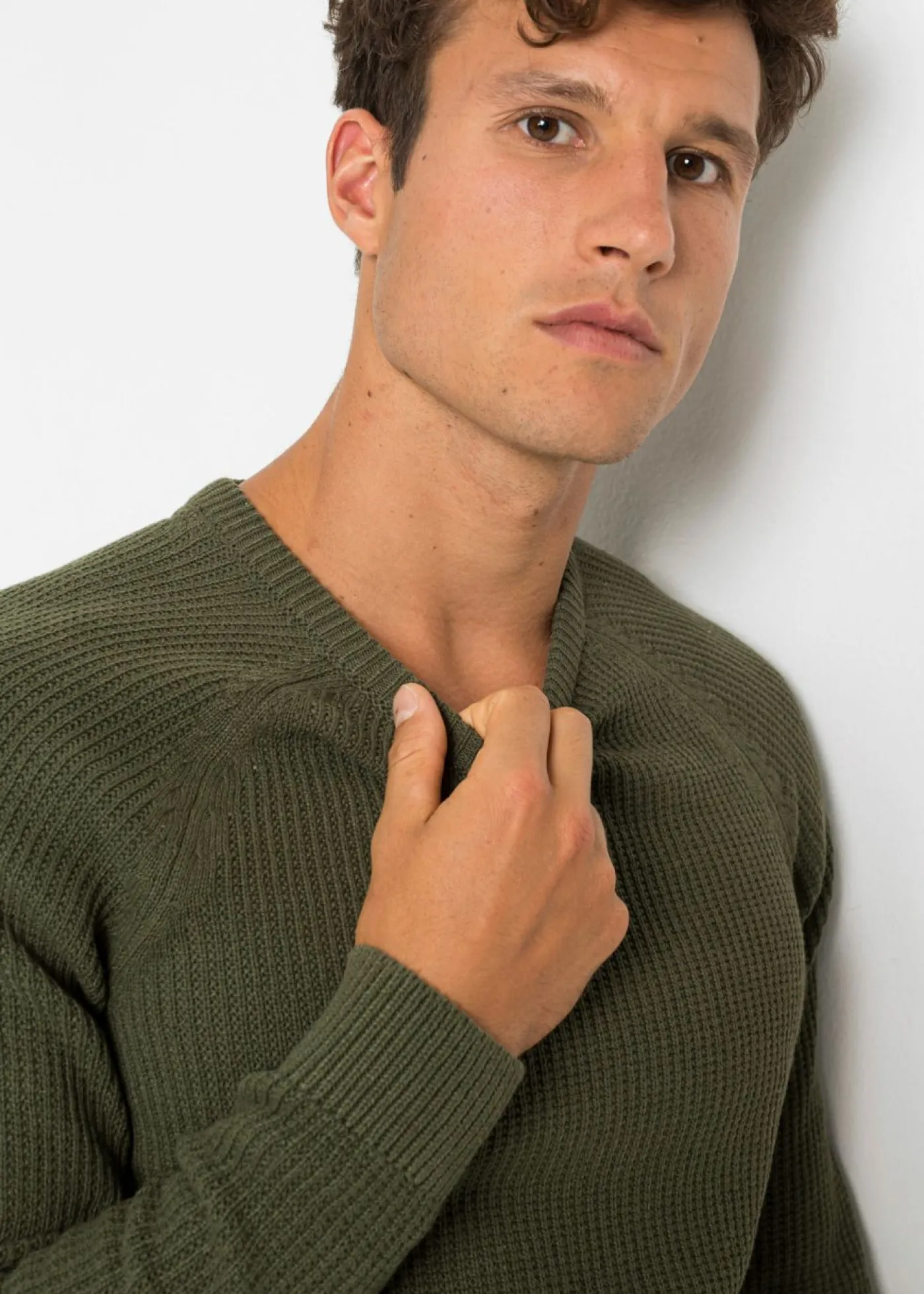 Hombre bonprix bonprix Jersey de punto grueso con algodón reciclado