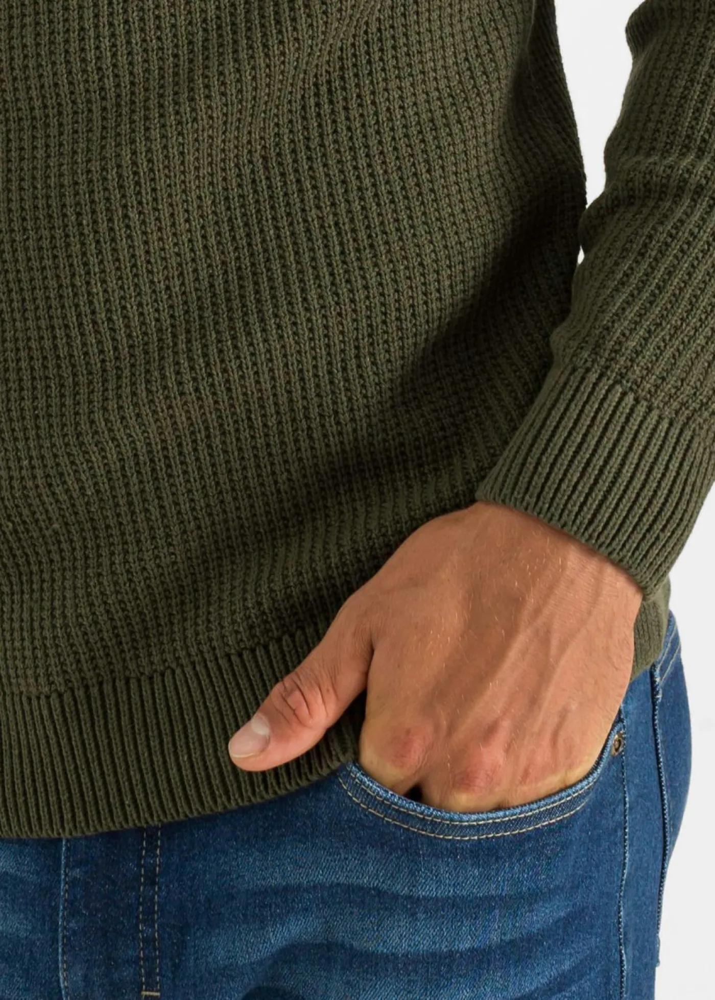 Hombre bonprix bonprix Jersey de punto grueso con algodón reciclado