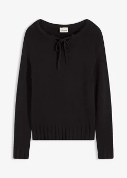 Mujer bonprix bonprix Jersey de punto grueso con cordón