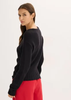 Mujer bonprix bonprix Jersey de punto grueso con cordón