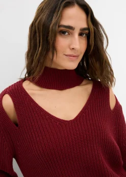 Mujer bonprix bonprix Jersey de punto grueso con aberturas