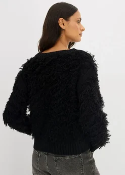 Mujer bonprix bonprix Jersey de punto grueso con flecos