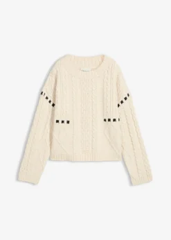 Mujer bonprix bonprix Jersey de punto grueso con patrón trenzado