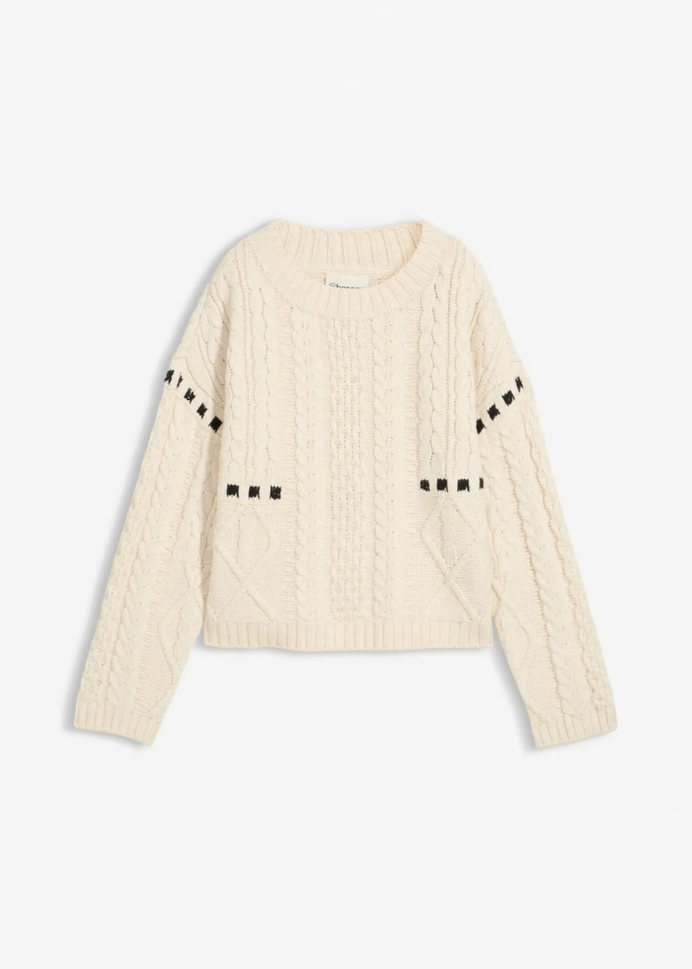 Mujer bonprix bonprix Jersey de punto grueso con patrón trenzado