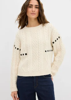 Mujer bonprix bonprix Jersey de punto grueso con patrón trenzado